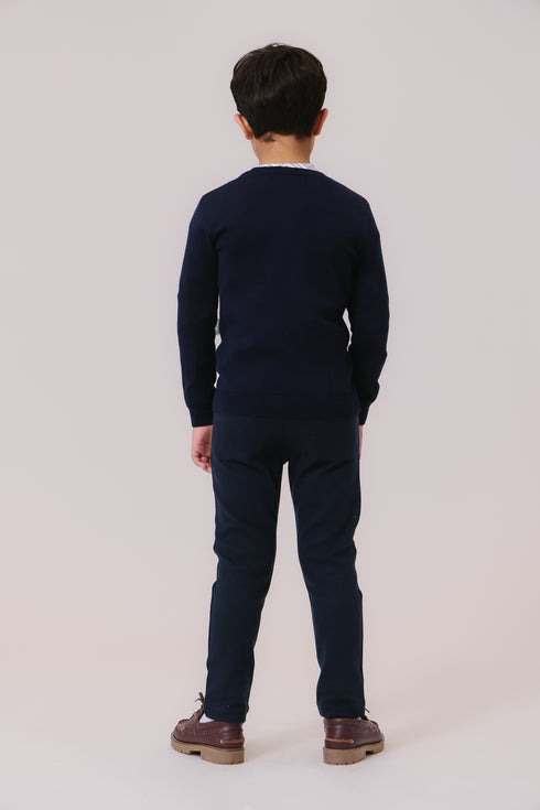 Kipp Kenny Crewneck Sweater in Navy