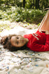 Crew Kids Terry Applique Set in Coral