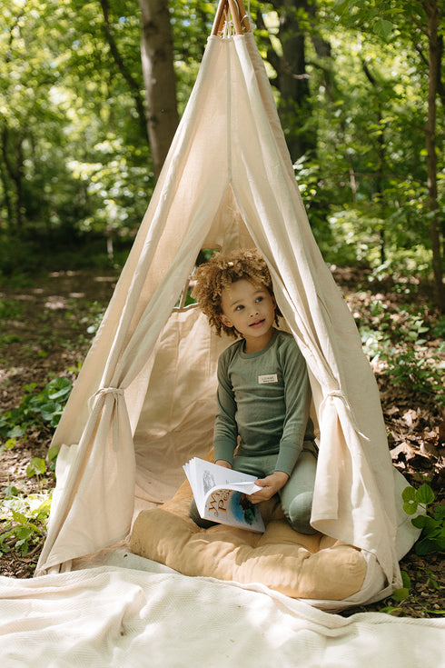 Crew Kids Grid Lounge Set in Moss