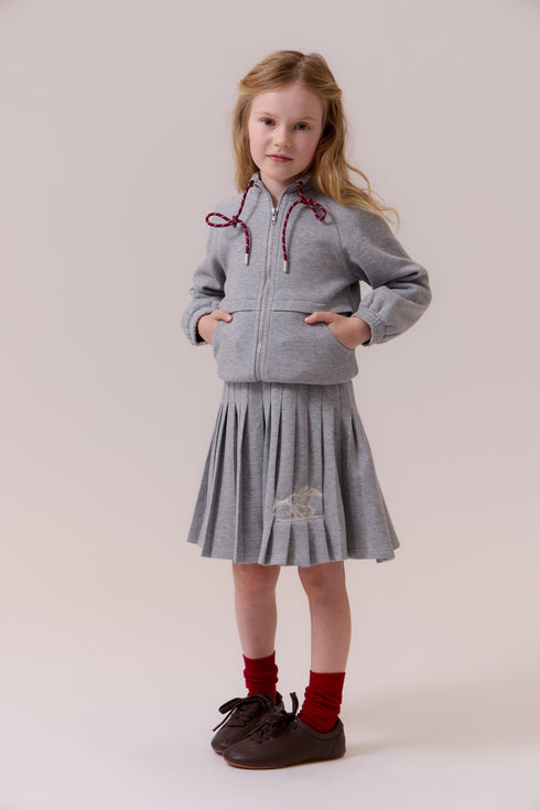 Cottier Grey Selena Pleated Skirt