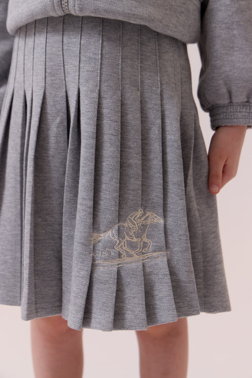 Cottier Grey Selena Pleated Skirt