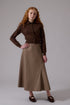 Soir Sloan Midi Skirt in Cocoa