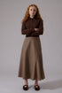 Soir Sloan Midi Skirt in Cocoa
