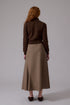 Soir Sloan Midi Skirt in Cocoa