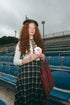Sweet Threads Blue Plaid Tartan Midi Skirt