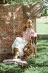 Gem Mohair Cable Sweater Set in Pink
