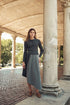 Soir Grey Claudia Wrap Midi Skirt