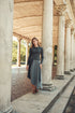 Soir Grey Claudia Wrap Midi Skirt