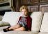 Lil Legs Fine Knit Cardigan in Deep Red