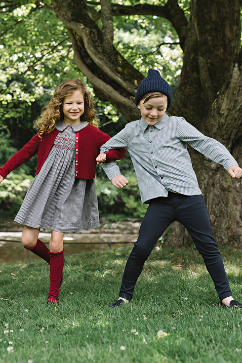 Lil Legs Plaid Edition Dress in Grey