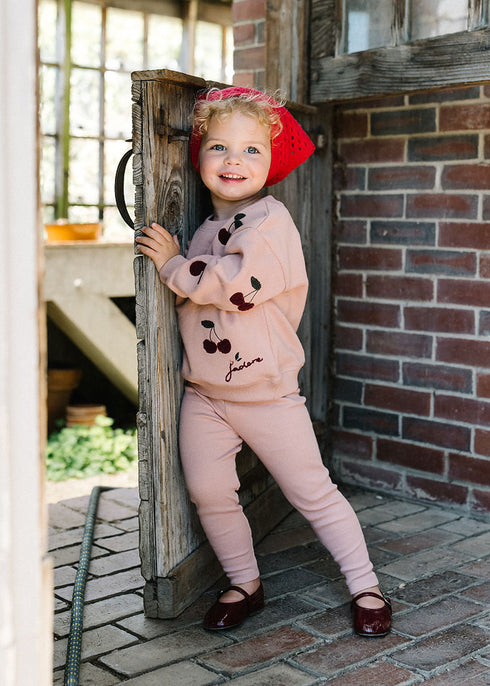 Lil Legs Cherry Patch Sweatshirt Set