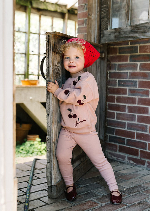 Lil Legs Cherry Patch Sweatshirt Set
