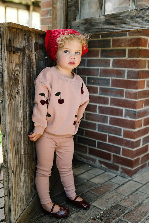 Lil Legs Cherry Patch Sweatshirt Set