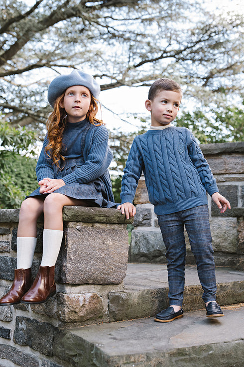 Lil Legs Multi Plaid Kilt Suspender Skirt