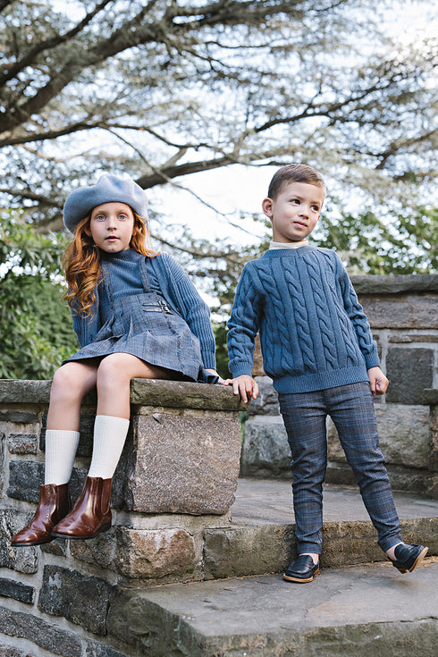 Lil Legs Multi Plaid Kilt Suspender Skirt
