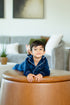 Pouf Navy Velour Grandpa Pajamas