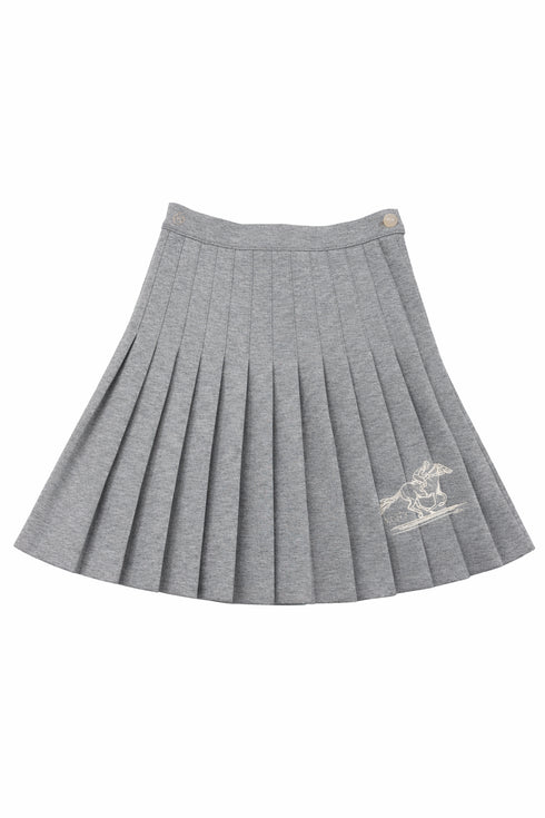 Cottier Grey Selena Pleated Skirt