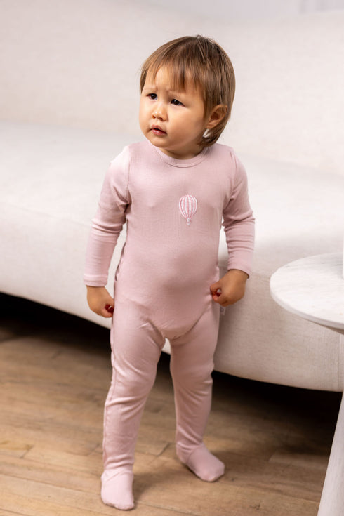 Pouf Pink Hot Air Balloon Footie