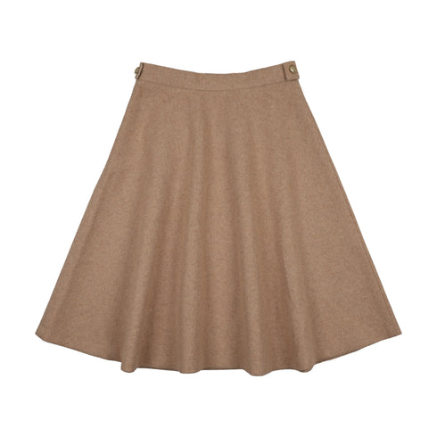 Elle Rae Wool Camel Skirt
