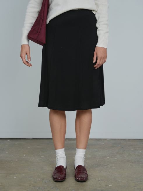 Point A-Line Black Tennis Skirt