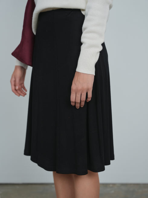 Point A-Line Black Tennis Skirt