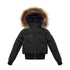 Ellabee Black Bomber with Natural Fur