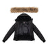 Ellabee Black Bomber with Natural Fur