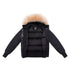 Ellabee Black Bomber with Gold Fur & Pom Poms