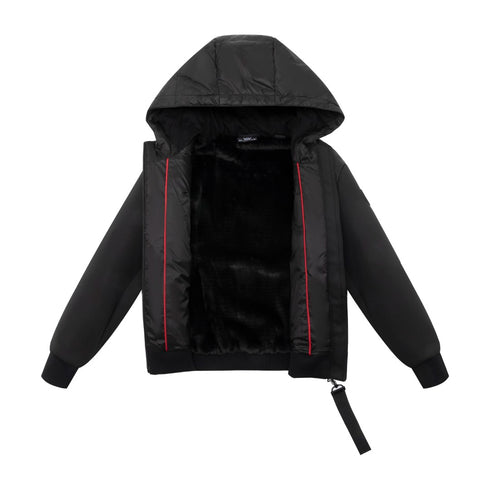 Ellabee Fur Lined Black Bomber