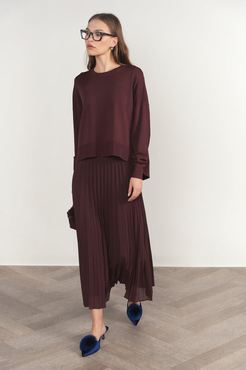 Apparalel Plum Top & Skirt Set