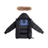 Ellabee Coat with Blue Zipper & Natural Fur