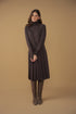 Point Short Pleated Skirt in Chocolate