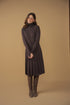 Point Short Pleated Skirt in Chocolate