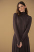 Point Short Pleated Skirt in Chocolate
