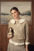 Point Riding Sweater in Taupe Melange