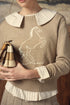 Point Riding Sweater in Taupe Melange