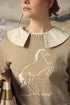 Point Riding Sweater in Taupe Melange