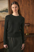 Point Cable Crest Sweater in Hunter