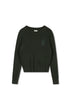 Point Cable Crest Sweater in Hunter