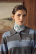 Point Knit Polo Sweater in Windward Blue Stripe