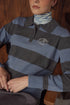 Point Knit Polo Sweater in Windward Blue Stripe