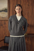 Point Short Pleated Skirt in Dark Charcoal