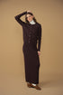 Point Twisted Cable Cardi in Chocolate