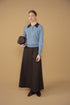 Point Contrast Polo in Windward Blue & Chocolate