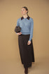 Point Contrast Polo in Windward Blue & Chocolate