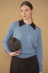 Point Contrast Polo in Windward Blue & Chocolate