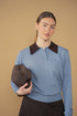 Point Contrast Polo in Windward Blue & Chocolate
