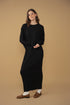 Point Black Ribbed Dolman Dress