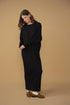 Point Black Ribbed Dolman Dress