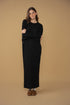 Point Black Ribbed Dolman Dress